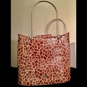 Elaine Turner Giraffe Print Bucket Tote